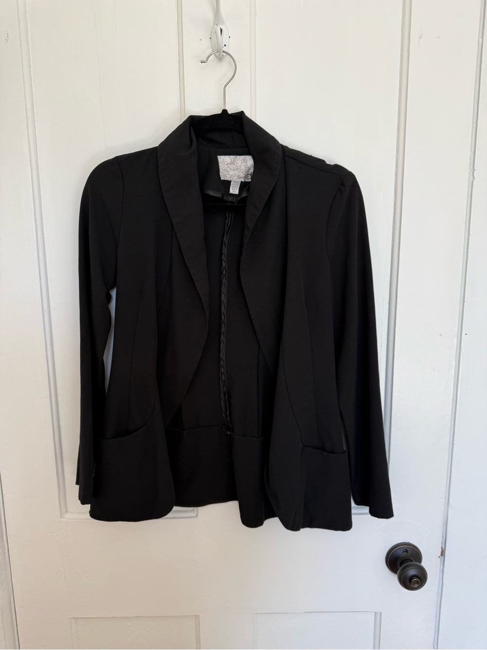 Dynamite Black Open-Front Tailored Blazer